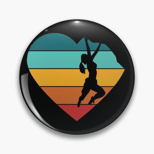 Item preview, I Love Bouldering - Woman Bouldering- Multicolored Heart designed and sold by HeatherPore.