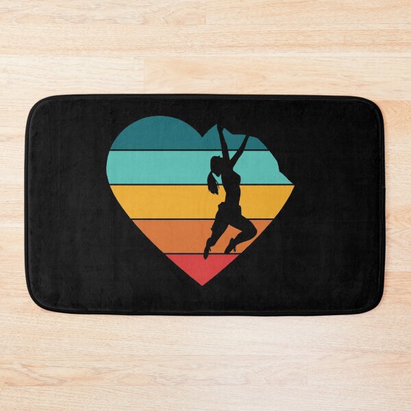 Item preview, I Love Bouldering - Woman Bouldering- Multicolored Heart designed and sold by HeatherPore.
