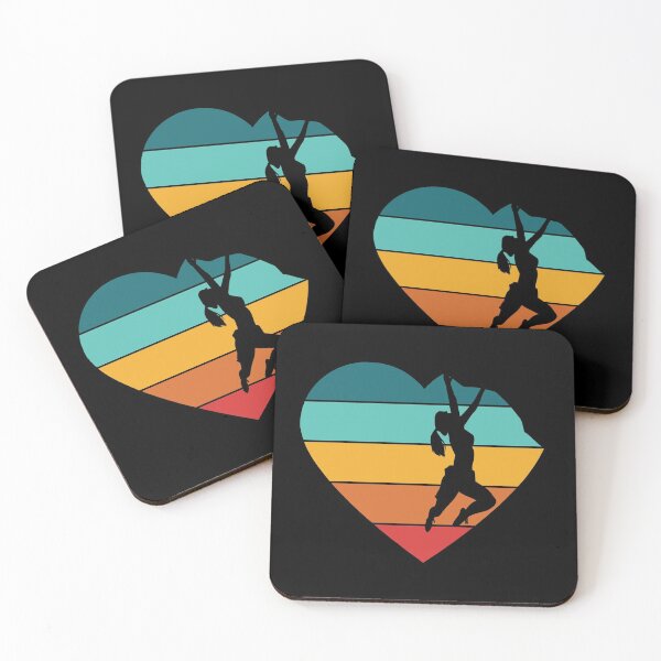 Item preview, I Love Bouldering - Woman Bouldering- Multicolored Heart designed and sold by HeatherPore.