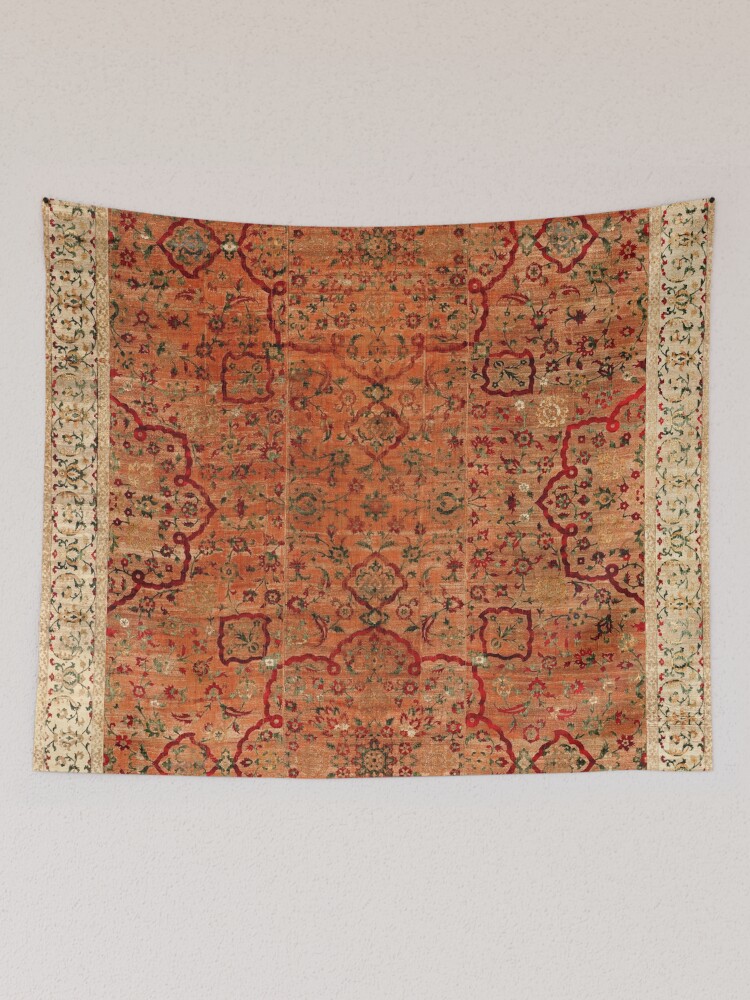 17th Century Velvet and Silk Carpet Print