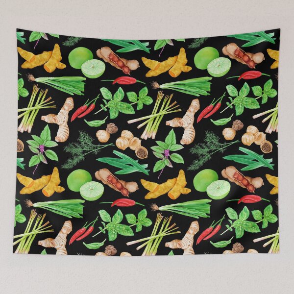 Item preview, Watercolor Illustration of a set of spices designed and sold by iswenyi.