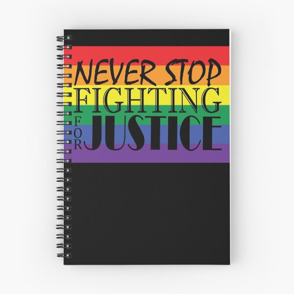 Item preview, Never Stop Fighting for Justice LGBTQ designed and sold by K8sDesigns.