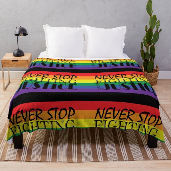 Item preview, Never Stop Fighting for Justice LGBTQ designed and sold by K8sDesigns.