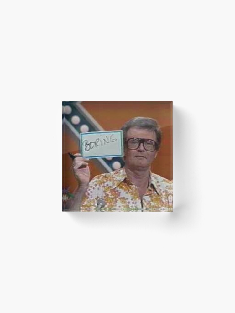 Alternate view of Charles Nelson Reilly boring color photo 1981 Acrylic Block