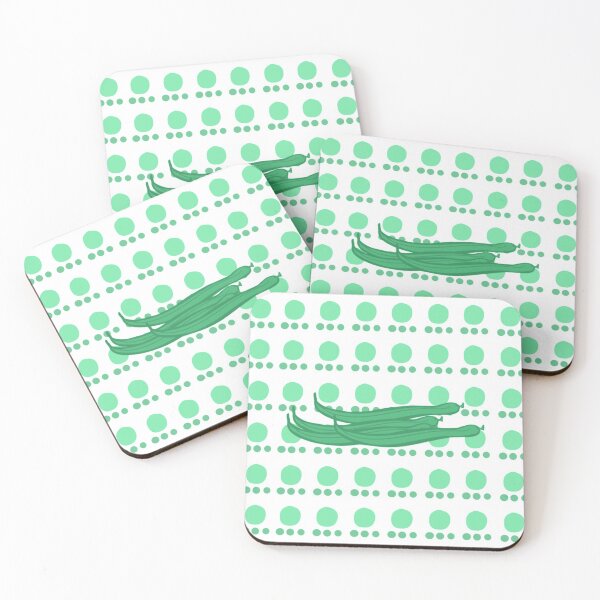 Item preview, Green Beans on polka dots designed and sold by Drizzleonrice.