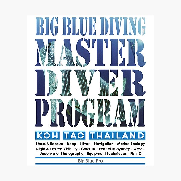Item preview, Dive Master Program - Big Blue Pro designed and sold by BigBlueDiving.