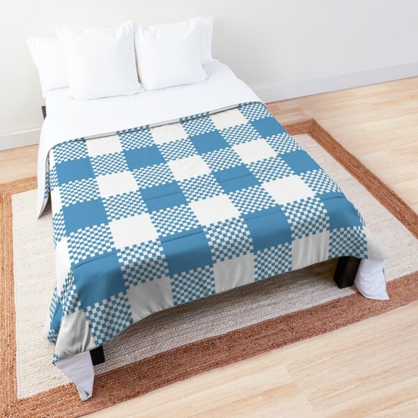 Blue & White Plaid Comforter