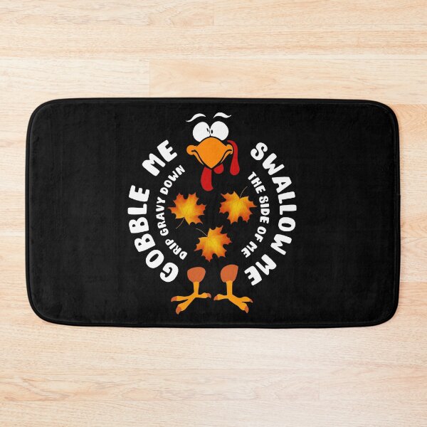 Item preview, Gobble Me Swallow me Thanksgiving Funny Turkey Dinner autumn maple leaves designed and sold by Dolphin Graphic.