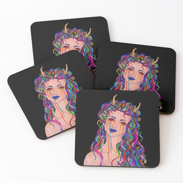 Item preview, Rainbow-Haired Faun Girl designed and sold by AvalonUnmuzzled.