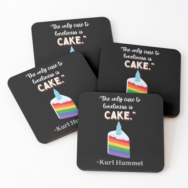 Item preview, Kurt Hummel "The Only Cure to Loneliness is Cake" Quote Design 2 designed and sold by BabyCupcakes.