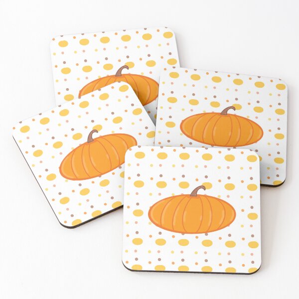 Item preview, Pumpkin on polka dots designed and sold by Drizzleonrice.