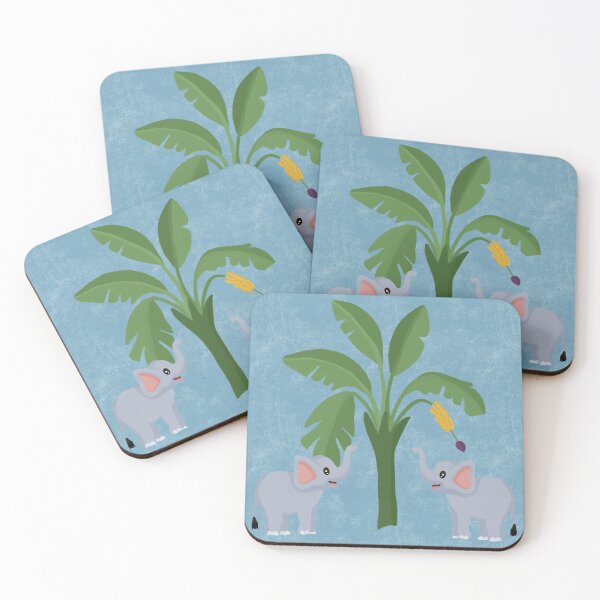 Item preview, Elephant and banana tree pattern designed and sold by Vinaerick.
