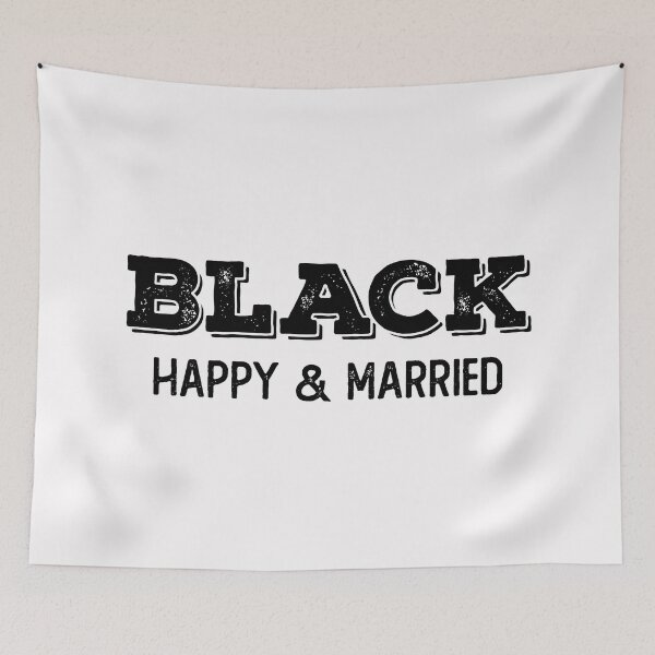 Item preview, Black happy and married designed and sold by Bella's Merch.