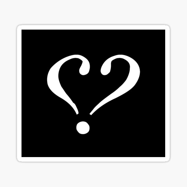 "Point d'amour Love Point (White) Punctuation Mark" Sticker for Sale