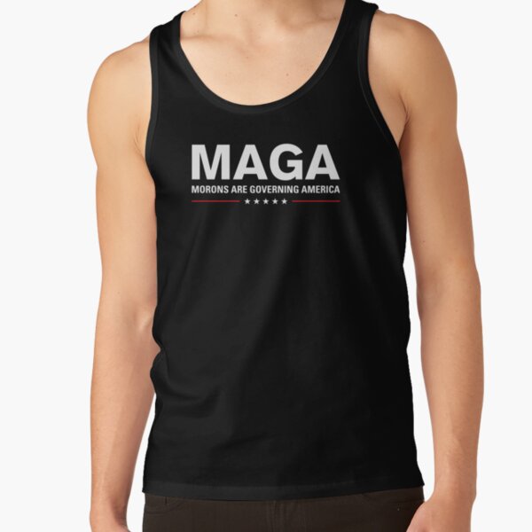 Vista previa del artículo con la obra «MAGA: Los idiotas gobiernan Estados Unidos», diseñado y vendido por anthonymzubia.