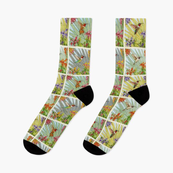 Item preview, 4 American Hummingbird Square for Clothing Home etc designed and sold by HummingbirdPics.