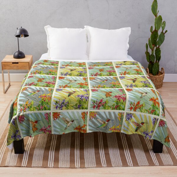 Item preview, 4 American Hummingbird Square for Clothing Home etc designed and sold by HummingbirdPics.