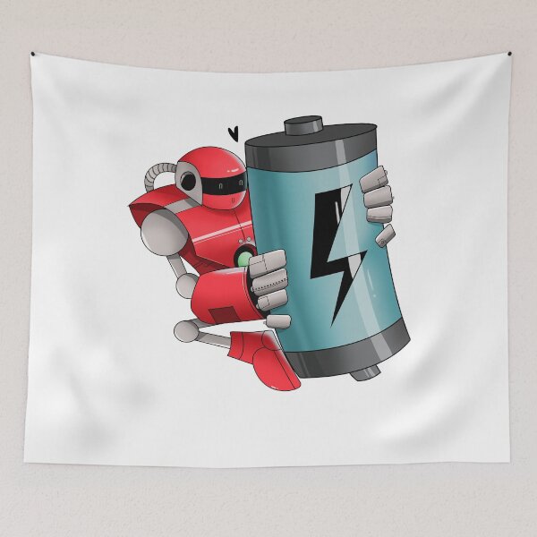 Item preview, Cute Robot, Battery, Engineering and Science Fiction designed and sold by treasures83.