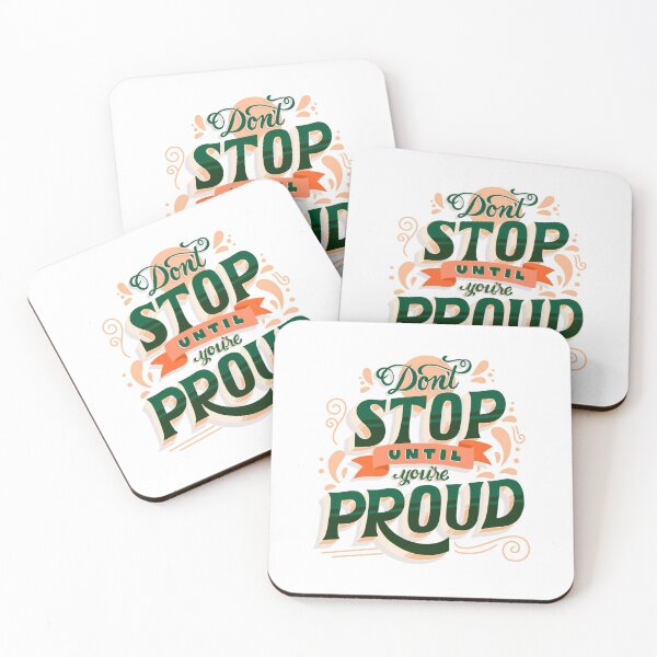 Item preview, Calligraphic Quote Don't Stop Until You're Proud designed and sold by artPS.