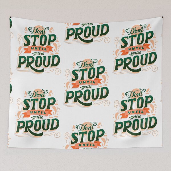 Item preview, Calligraphic Quote Don't Stop Until You're Proud designed and sold by artPS.
