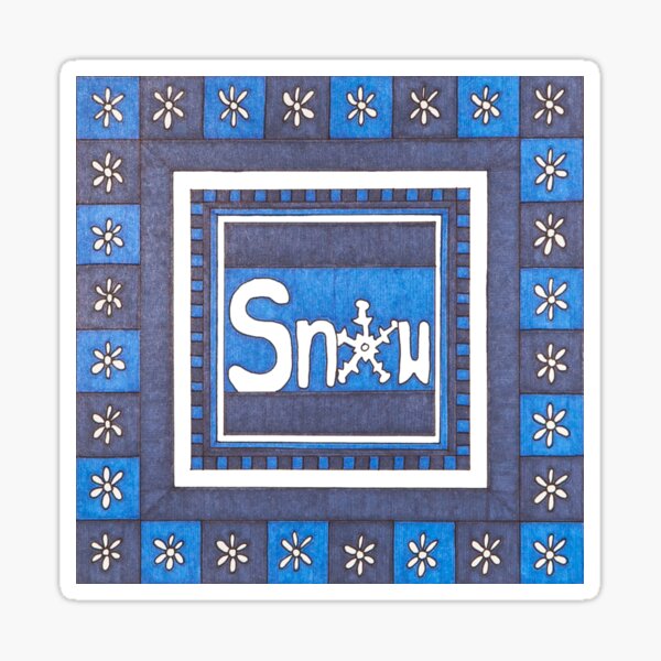 Item preview, Snow Color Square designed and sold by ErinBrieArt.