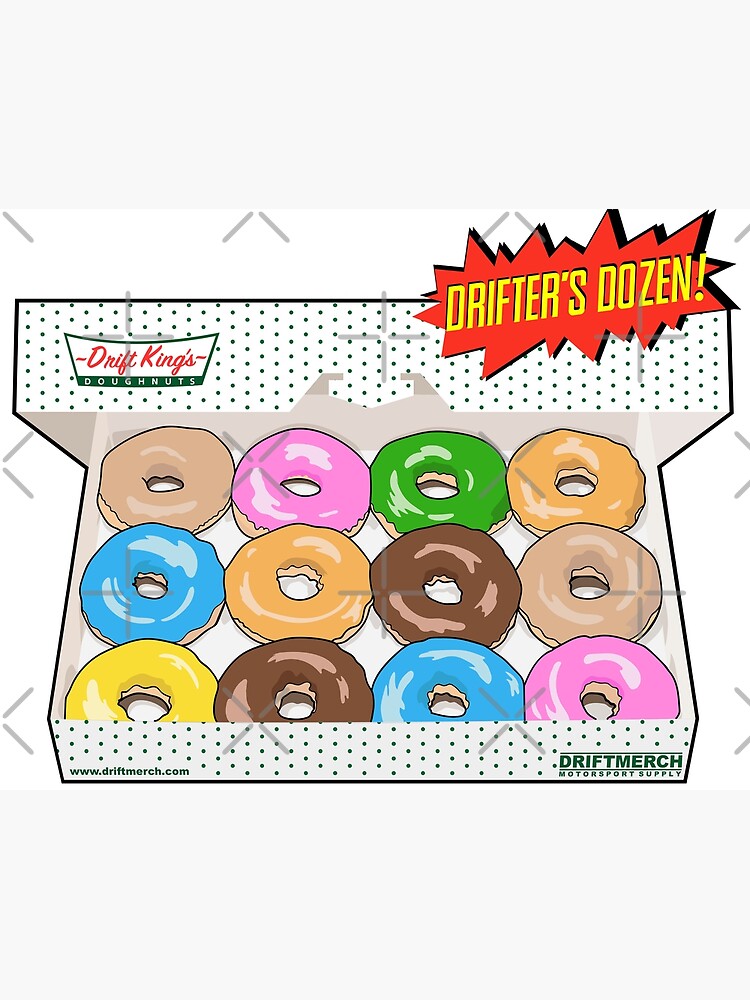 Thumbnail 3 of 3, Poster, Drift King's Donuts Drifter's Dozen Special Glazed Funny T-Shirt designed and sold by driftmerch.