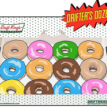 Artwork thumbnail, Drift King's Donuts Drifter's Dozen Special Glazed Funny T-Shirt by driftmerch