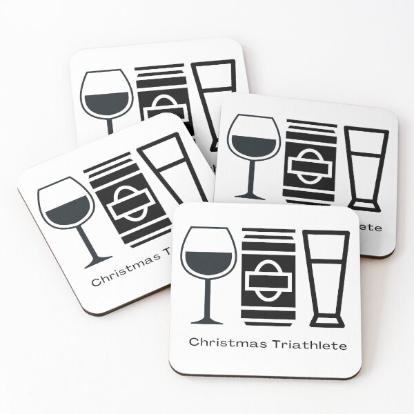 Item preview, Christmas Triathlete Drinking XMAS designed and sold by funnyup.