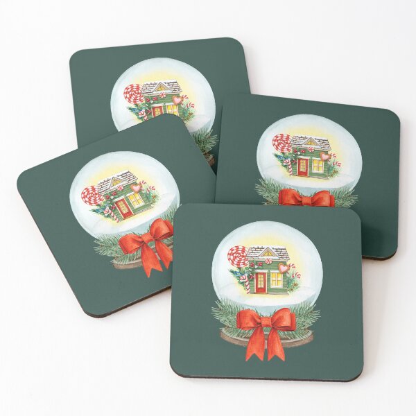 Item preview, Xmas Snow Globe With A Candycane Home designed and sold by Alicia Chee.