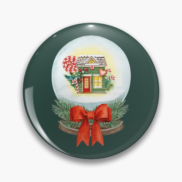 Item preview, Xmas Snow Globe With A Candycane Home designed and sold by Alicia Chee.