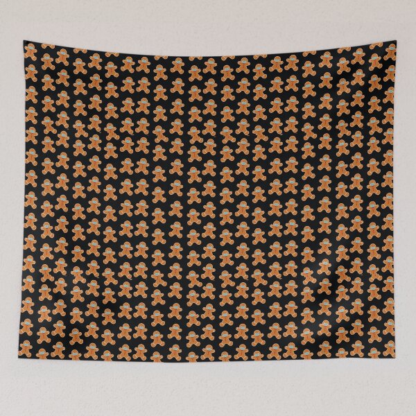 Item preview, Pattern of Masked Gingerbread Men designed and sold by maxine cunanan.