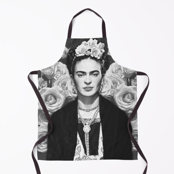 Item preview, Frida Khalo "pop" portrait - bn with white roses - digital paint by Iona Art Digital designed and sold by IonaArtDigital.