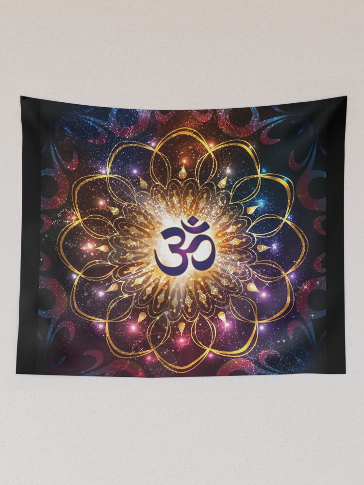 The higher power of Om sacred geometry Tapestry for Sale by art by angels Redbubble