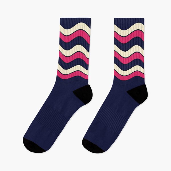 Item preview, Wave rider,  ocean wave abstract design in pink and navy blue. designed and sold by LaBellCreative.