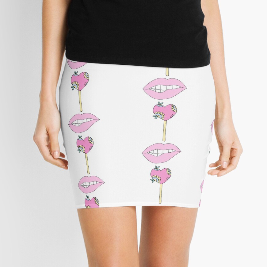 "Red Lips Lollipop" Mini Skirt for Sale by Pandoras-Boxx | Redbubble