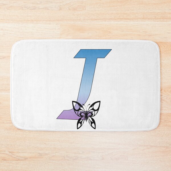 Item preview, Butterfly Silhouette on Monogram Letter I Gradient Blue Purple designed and sold by AliCatOriginals.