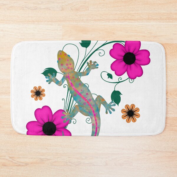 Item preview, Groovy Gekko With Flowers designed and sold by alliemac.