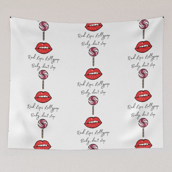 Item preview, Red Lips Lollipop Quote designed and sold by Pandoras-Boxx.