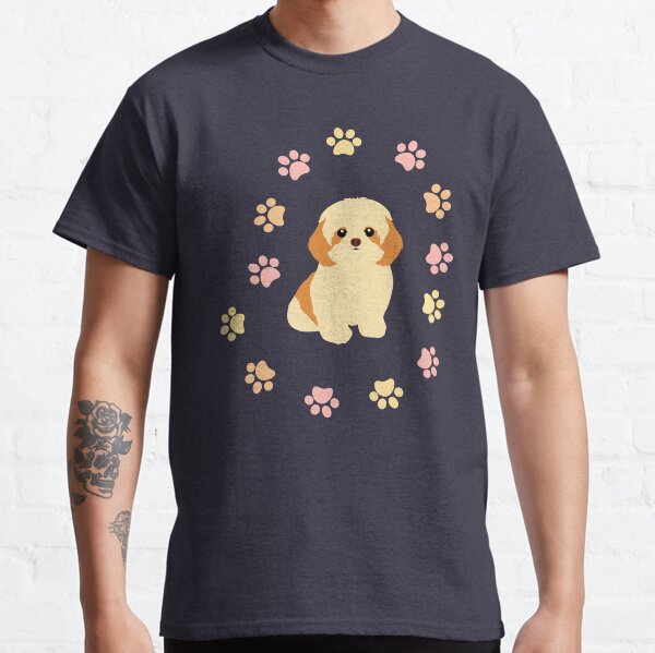 Shih Tzu and Paw Prints Classic T-Shirt