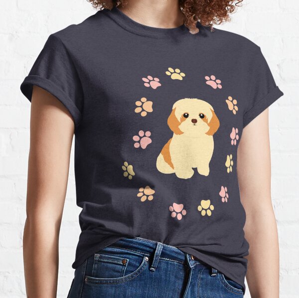Shih Tzu and Paw Prints Classic T-Shirt