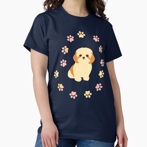 松田ペット×SIIILON】T-shirt / W Shih Tzu | APRIL