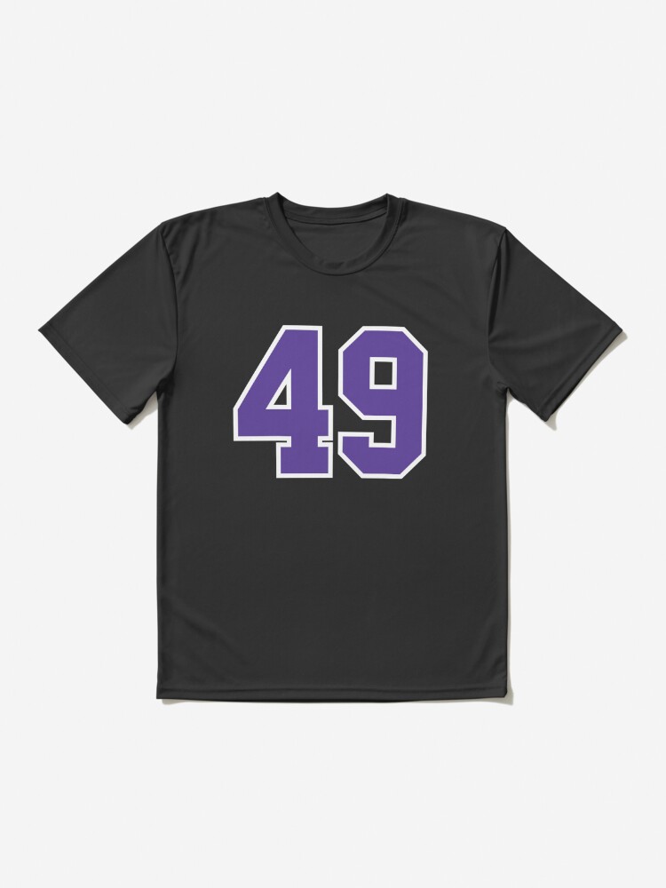 Fourty-Nine Purple Jersey Number Sports 49 Sticker for Sale by