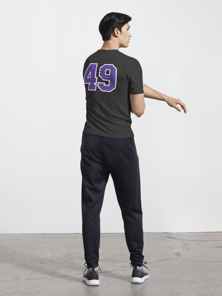 Fourty-Nine Purple Jersey Number Sports 49 Sticker for Sale by