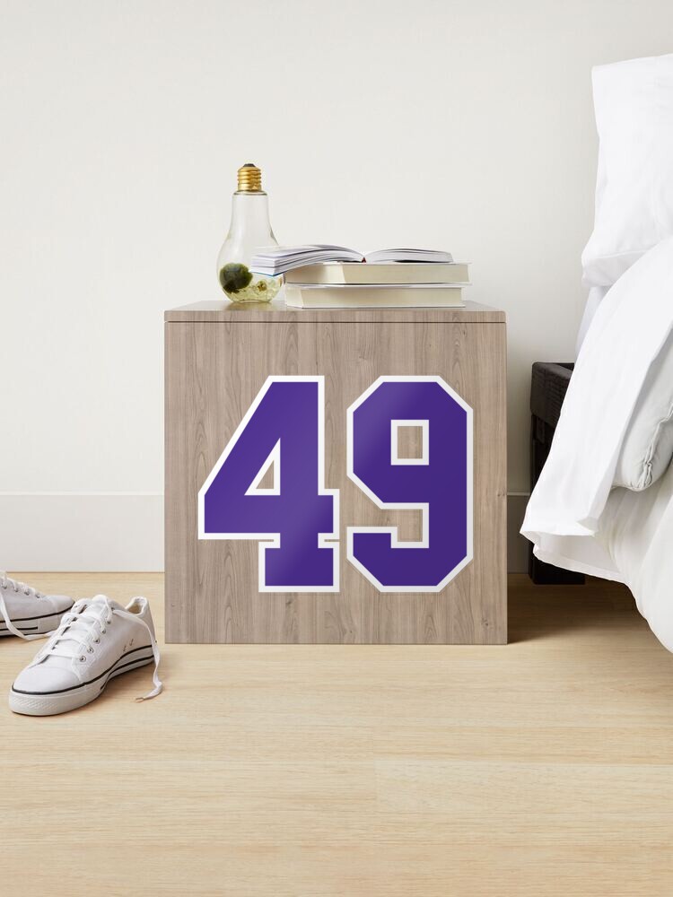 Fourty-Nine Purple Jersey Number Sports 49 Sticker for Sale by  HelloFromAja