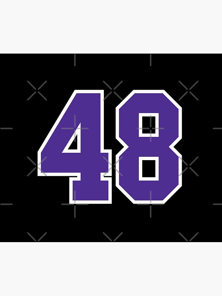 Fourty-Nine Purple Jersey Number Sports 49 Sticker for Sale by  HelloFromAja