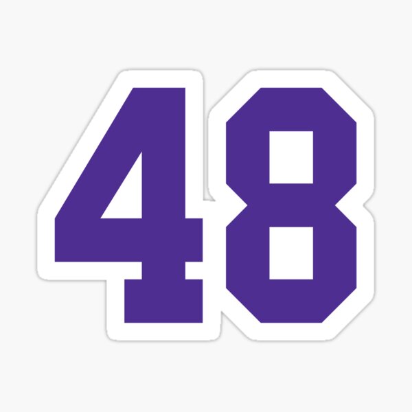 Fourty-Eight Purple Jersey Number Sports 48 Sticker by HelloFromAja