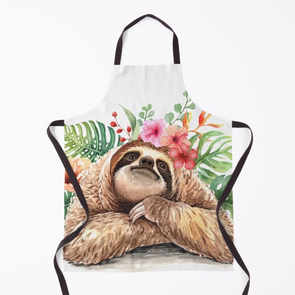 Item preview, Sloth And Tropical Flowers designed and sold by FiveDucklings.
