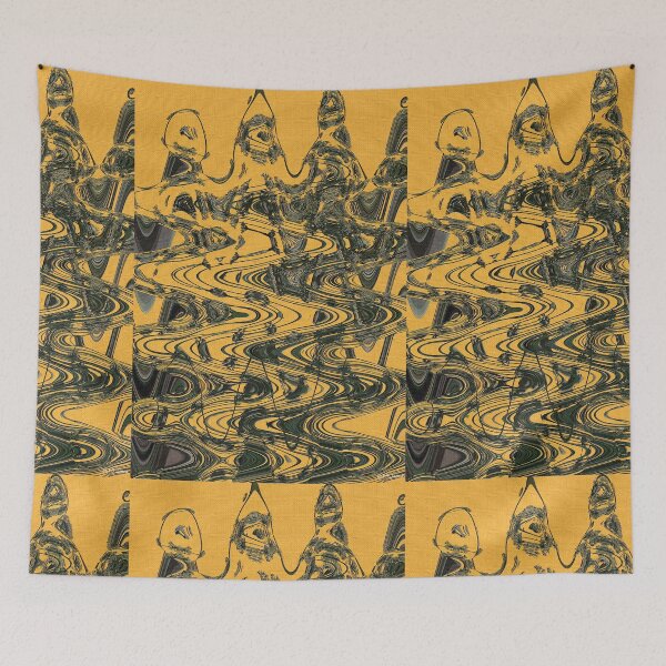 Item preview, Orange Three Heads Abstract design,  designed and sold by Tom Janca.
