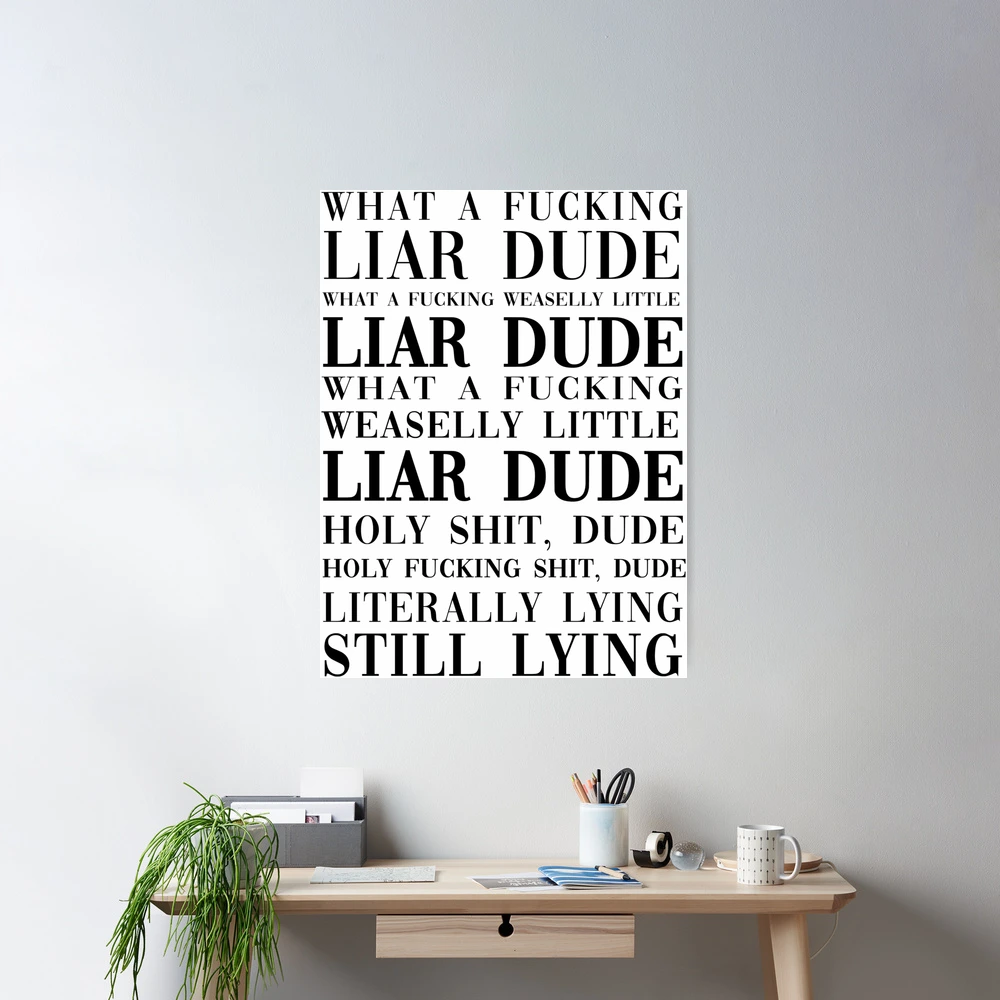 hasan piker - what a liar dude vogue sign typography