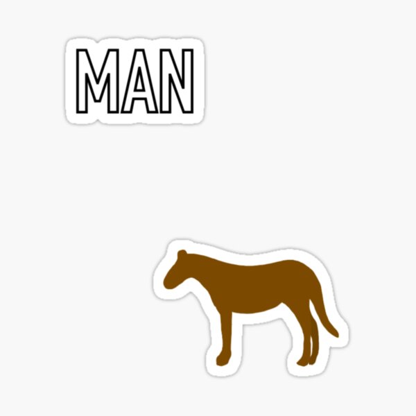 Horse Man Meme Stickers Redbubble